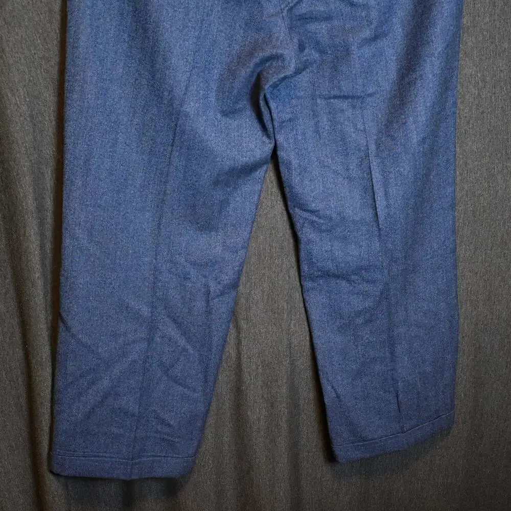 Paul Fredrick Men's 37 (36x29 actual) 100% Wool Classic Fit Pleated Trousers